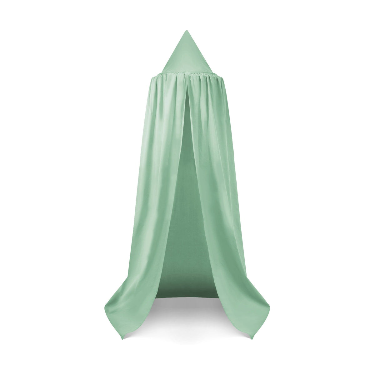 Betthimmel aus Baumwolle in Mint, frei hängend